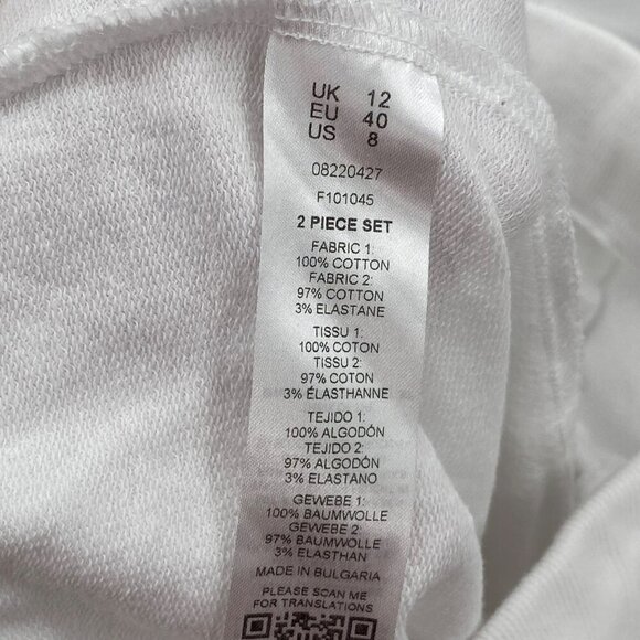 ASOS White Joggers Women's Size 8 - Picture 6 of 7